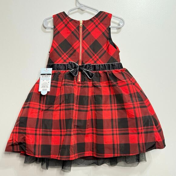 Cat & Jack 4T Red Plaid Holiday Dress - Picture 2 of 2